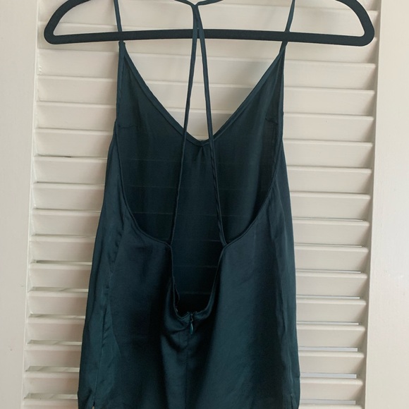 Lumiere Tops - Lumiere Green Satin V neck